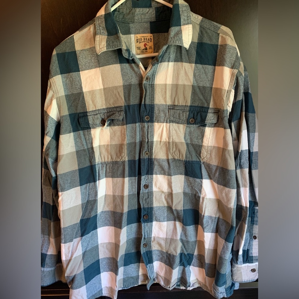 Mens plaid flannel Red Head brand XL